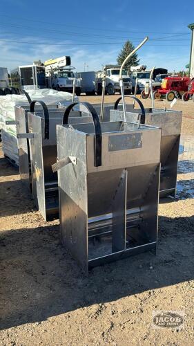 (5) STAINLESS DOUBLE SIDED WET / DRY FEEDERS