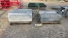 LOT OF 4 - 4FT GALVANIZED WATER TIP TROUGHS - 2