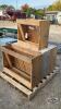4 WOODEN HAY FEEDERS