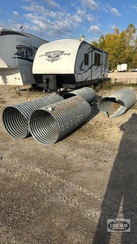 4PC OF 6FT X 30IN GALVANIZED CULVERT PIPE