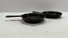 2 -7in Cast Iron Fry Pans - 3