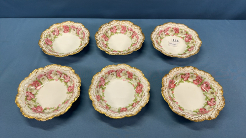 6 Limoges 6in Wide Fruit Nappies