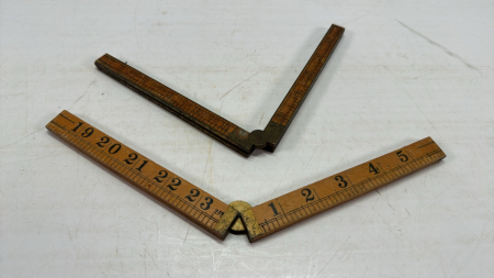 2 Folding 24in Wooden Rulers