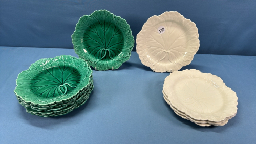 12 Wedgwood 8in Majolica Leaf Plates -See Notes