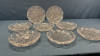 8 -6in Cut Glass Shallow Dessert Bowls - 2