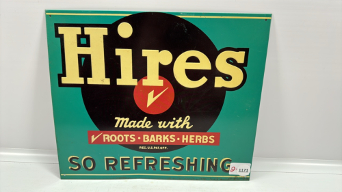 Hires Root Beer Repro Tin Sign