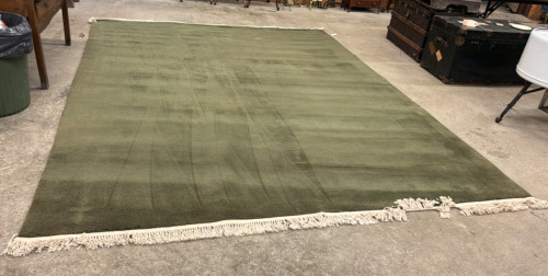 Green Area Rug -107in Wide x 136in Long