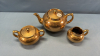 Burslem 3 Piece Tea Set -Tea Pot is 5in High - 2