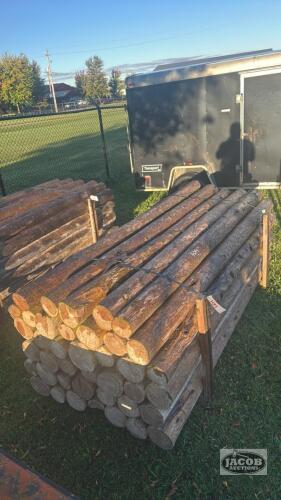 40 - 5IN X 8FT CEDAR POSTS