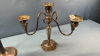 Silver Plate 10in Candelabra and 15in Vase - 6