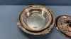 Silver Plate 10in Footed Serving Bowl with Lid - 3