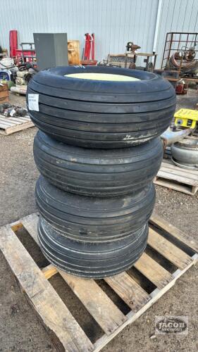 SET OF 4 UNUSED 11L15 TIRES AND RIMS