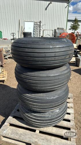 SET OF 4 UNUSED 11L15 TIRES AND RIMS