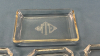 7 Cut Glass Ash Trays Stamped MTE - 2