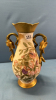 Double-Handled Hand Painted Porcelain Vase