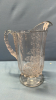 Grapevine Pattern Glass Water Pitcher - 3