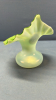 Opalescent Green Glass Jack-in-the-Pulpit Vase - 4