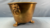 Brass Footed 12in Wide Jardiniere - 3