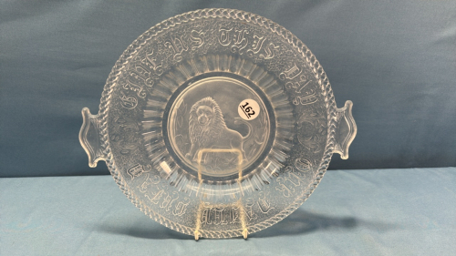 12in Wide Frosted Lion Cake Plate -See Notes