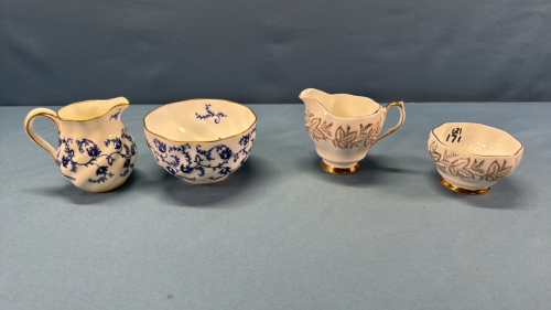 Coalport and Queen Anne Cream and Sugars