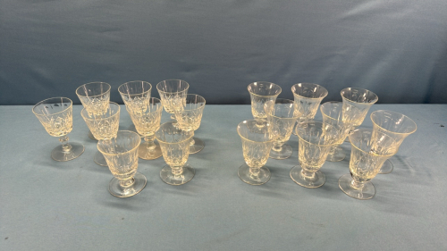 Cross and Olive Stemware Lot -See Notes