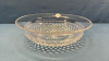 10in Glass Bowl and 2 -5in Etched Glass Plates - 4