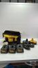 DEWALT BAG WITH (3) 18V CHARGERS & 18V BATTERIES