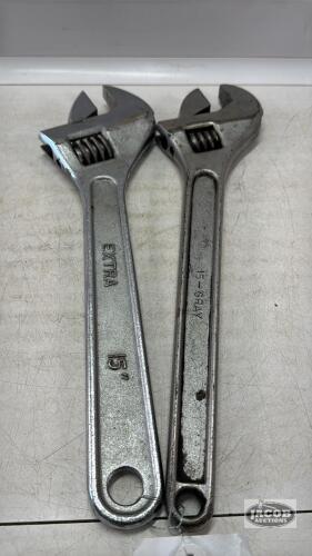 (2) 15IN ADJUSTABLE WRENCHES
