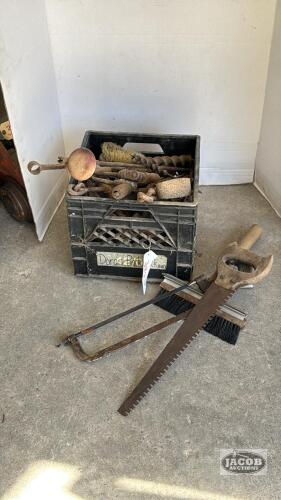 MILK CRATE WITH CONTENTS