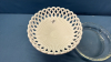 Antique Milk Glass Pedestal Bowl & Pyrex Pie Plate - 3