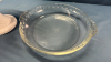 Antique Milk Glass Pedestal Bowl & Pyrex Pie Plate - 4