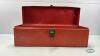 RED STEEL TOOL BOX WITH CONTENTS - 2