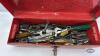 RED STEEL TOOL BOX WITH CONTENTS - 3