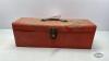 RED STEEL TOOL BOX WITH CONTENTS - 4