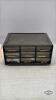 9 DRAWER PLASTIC STORAGE ORGANIZER WITH CONTENTS