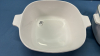 2 -80 oz Corning Ware Casserole Dishes -Only 1 Lid - 3