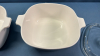 2 -80 oz Corning Ware Casserole Dishes -Only 1 Lid - 5