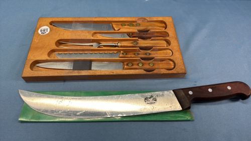 5 Piece Constant Carving Set and 18in Swiss Knife