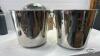 (3) 10L STAINLESS PAILS WITH (2) UNMATCHED LIDS - 2