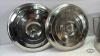 (3) 10L STAINLESS PAILS WITH (2) UNMATCHED LIDS - 4