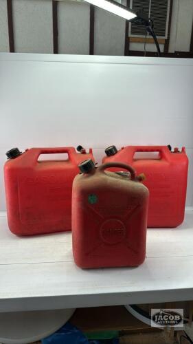 (3) PLASTIC GAS CANS