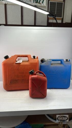 (3) PLASTIC GAS CANS
