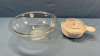Pyrex Mixing Bowl and Corning Ware Dish -See Notes