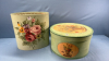 Round Hat Box and Balsa Wood Trash Can