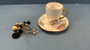 Bavaria Cup and Saucer with Qty. of Short Hat Pins