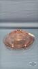 8IN SHARON PINK DEPRESSION BUTTER DISH WITH LID