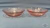 (2) SHARON PINK DEPRESSION BOWLS 8.5IN - 2