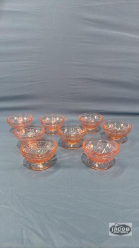 (8) SHARON PINK DEPRESSION SHERBETS