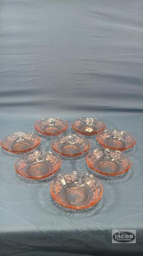 (8) 5IN SHARON PINK DEPRESSION NAPPIES