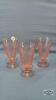 (3) SHARON PINK DEPRESSION FOOTED ICED TEA TUMBLER